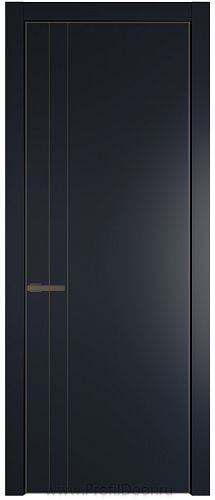 Дверь Profil Doors 12PA цвет Нэви Блу (RAL 7016) цвет профиля Деорэ