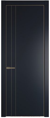 Дверь Profil Doors 12PA цвет Нэви Блу (RAL 7016) цвет профиля Шампань