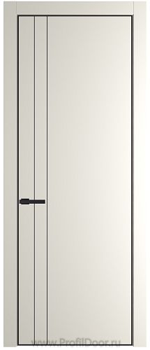 Дверь Profil Doors 12PA цвет Перламутр белый цвет профиля Черный матовый RAL9005