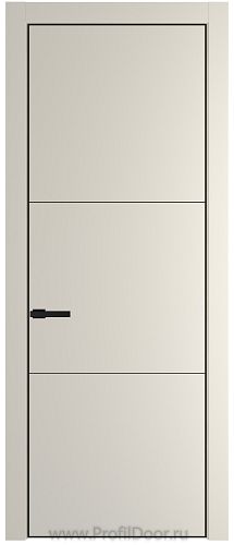 Дверь Profil Doors 13PA цвет Кремовая Магнолия (RAL 120-04) цвет профиля Черный матовый RAL9005