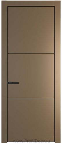 Дверь Profil Doors 13PA цвет Перламутр золото цвет профиля Черный матовый RAL9005