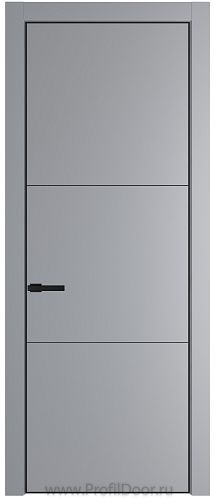 Дверь Profil Doors 13PA цвет Смоки (RAL 870-02) цвет профиля Черный матовый RAL9005