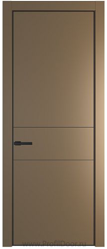 Дверь Profil Doors 14PA цвет Перламутр золото цвет профиля Черный матовый RAL9005