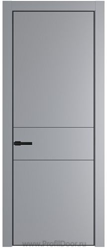 Дверь Profil Doors 14PA цвет Смоки (RAL 870-02) цвет профиля Черный матовый RAL9005