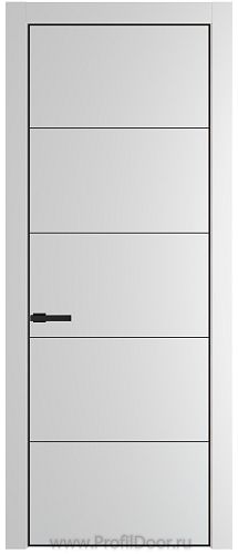 Дверь Profil Doors 15PA цвет Крем Вайт (RAL 120-02) цвет профиля Черный матовый RAL9005