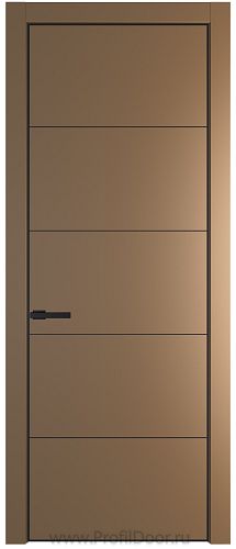 Дверь Profil Doors 15PA цвет Перламутр золото цвет профиля Черный матовый RAL9005