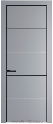 Дверь Profil Doors 15PA цвет Смоки (RAL 870-02) цвет профиля Черный матовый RAL9005