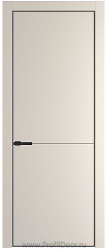 Дверь Profil Doors 16PA цвет Кремовая Магнолия (RAL 120-04) цвет профиля Черный матовый RAL9005