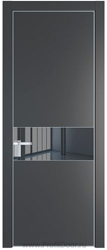 Дверь Profil Doors 17PA цвет Графит (Pantone 425С) стекло Зеркало Grey цвет профиля Серебро