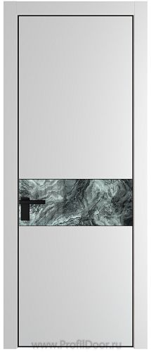 Дверь Profil Doors 17PA цвет Крем Вайт (RAL 120-02) стекло Атриум серебро цвет профиля Черный матовый RAL9005