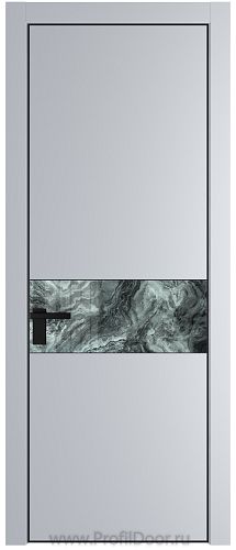 Дверь Profil Doors 17PA цвет Лайт Грей (RAL 870-01) стекло Атриум серебро цвет профиля Черный матовый RAL9005
