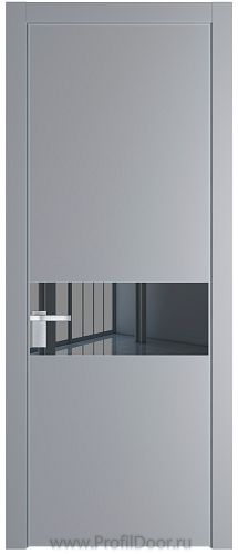 Дверь Profil Doors 17PA цвет Смоки (RAL 870-02) стекло Зеркало Grey цвет профиля Серебро