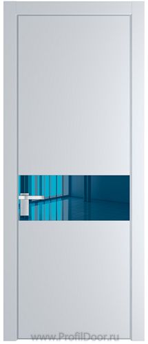 Дверь Profil Doors 17PA цвет Вайт (RAL 110 96 02) стекло Зеркало Blue цвет профиля Серебро