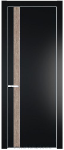 Дверь Profil Doors 18PA цвет Блэк цвет профиля Серебро вставка Дуб Сонома
