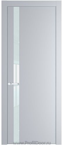 Дверь Profil Doors 18PA цвет Лайт Грей (RAL 870-01) стекло Lacobel Белый лак цвет профиля Серебро