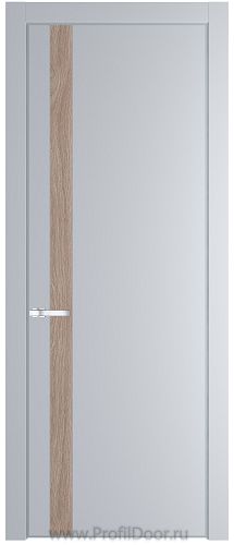 Дверь Profil Doors 18PA цвет Лайт Грей (RAL 870-01) цвет профиля Серебро вставка Дуб Сонома