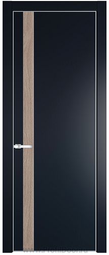 Дверь Profil Doors 18PA цвет Нэви Блу (RAL 7016) цвет профиля Серебро вставка Дуб Сонома