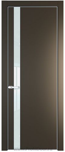 Дверь Profil Doors 18PA цвет Перламутр бронза стекло Lacobel Белый лак цвет профиля Серебро