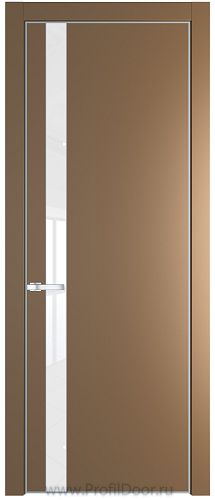 Дверь Profil Doors 18PA цвет Перламутр золото стекло Lacobel лак Классик цвет профиля Серебро