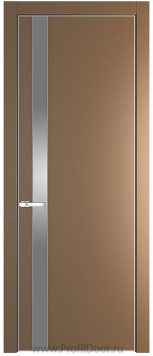 Дверь Profil Doors 18PA цвет Перламутр золото стекло Lacobel Серебро Матлак цвет профиля Серебро