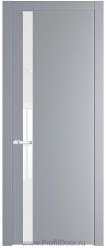 Дверь Profil Doors 18PA цвет Смоки (RAL 870-02) стекло Lacobel лак Классик цвет профиля Серебро