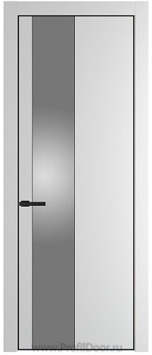 Дверь Profil Doors 19PA цвет Крем Вайт (RAL 120-02) стекло Lacobel Серебро Матлак цвет профиля Черный матовый RAL9005
