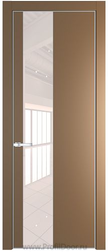 Дверь Profil Doors 19PA цвет Перламутр золото стекло Lacobel Перламутровый лак цвет профиля Серебро