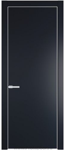Дверь Profil Doors 1PA цвет Нэви Блу (RAL 7016) цвет профиля Белый матовый RAL9003