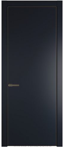 Дверь Profil Doors 1PA цвет Нэви Блу (RAL 7016) цвет профиля Деорэ