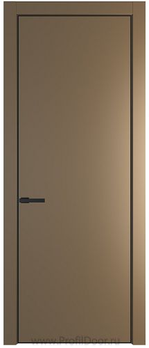 Дверь Profil Doors 1PA цвет Перламутр золото цвет профиля Черный матовый RAL9005