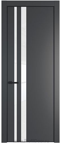 Дверь Profil Doors 20PA цвет Графит (Pantone 425С) стекло Lacobel лак Классик цвет профиля Черный матовый RAL9005