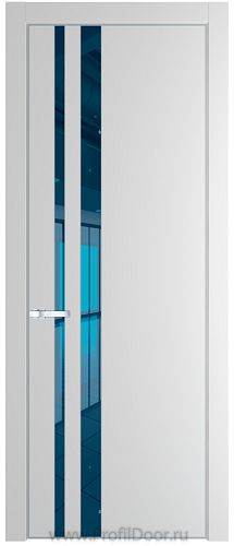 Дверь Profil Doors 20PA цвет Крем Вайт (RAL 120-02) стекло Зеркало Blue цвет профиля Серебро