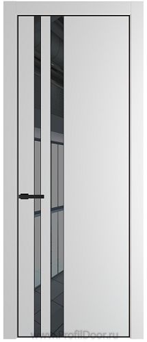 Дверь Profil Doors 20PA цвет Крем Вайт (RAL 120-02) стекло Зеркало Grey цвет профиля Черный матовый RAL9005