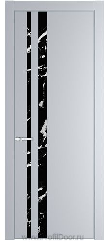 Дверь Profil Doors 20PA цвет Лайт Грей (RAL 870-01) стекло Нефи черный узор серебро цвет профиля Серебро