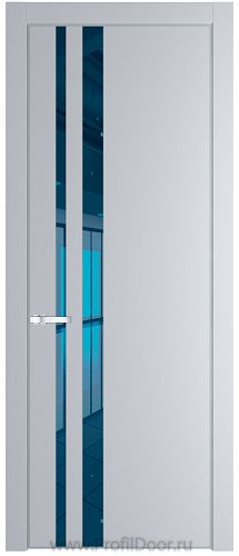 Дверь Profil Doors 20PA цвет Лайт Грей (RAL 870-01) стекло Зеркало Blue цвет профиля Серебро