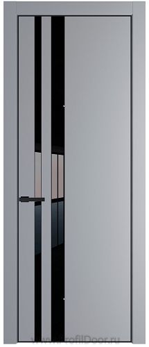 Дверь Profil Doors 20PA цвет Смоки (RAL 870-02) стекло Lacobel Черный лак цвет профиля Черный матовый RAL9005
