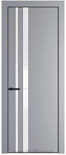 Дверь Profil Doors 20PA цвет Смоки (RAL 870-02) стекло Lacobel лак Классик цвет профиля Черный матовый RAL9005