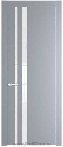 Дверь Profil Doors 20PA цвет Смоки (RAL 870-02) стекло Lacobel лак Классик цвет профиля Серебро