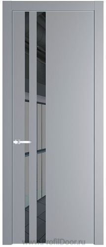 Дверь Profil Doors 20PA цвет Смоки (RAL 870-02) стекло Зеркало Grey цвет профиля Серебро