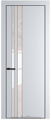 Дверь Profil Doors 20PA цвет Вайт (RAL 110 96 02) стекло Lacobel Перламутровый лак цвет профиля Черный матовый RAL9005