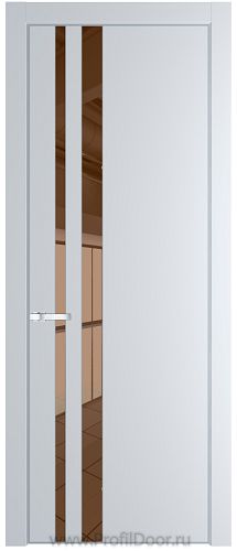 Дверь Profil Doors 20PA цвет Вайт (RAL 110 96 02) стекло Зеркало Bronza цвет профиля Серебро