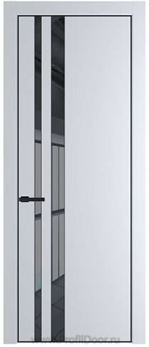 Дверь Profil Doors 20PA цвет Вайт (RAL 110 96 02) стекло Зеркало Grey цвет профиля Черный матовый RAL9005