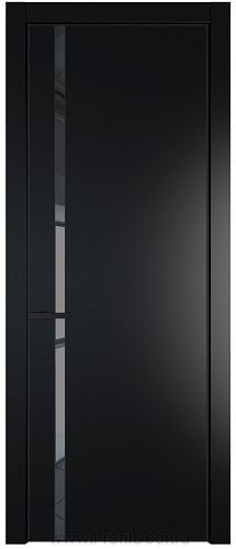 Дверь Profil Doors 21PA цвет Блэк стекло Зеркало Grey цвет профиля Черный матовый RAL9005