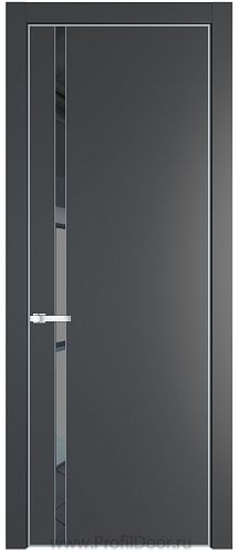 Дверь Profil Doors 21PA цвет Графит (Pantone 425С) стекло Зеркало Grey цвет профиля Серебро