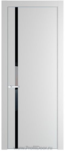 Дверь Profil Doors 21PA цвет Крем Вайт (RAL 120-02) стекло Lacobel Черный лак цвет профиля Серебро