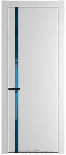 Дверь Profil Doors 21PA цвет Крем Вайт (RAL 120-02) стекло Зеркало Blue цвет профиля Черный матовый RAL9005