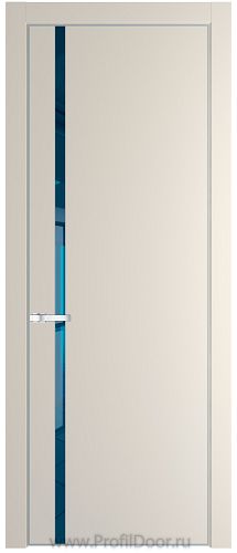 Дверь Profil Doors 21PA цвет Кремовая Магнолия (RAL 120-04) стекло Зеркало Blue цвет профиля Серебро