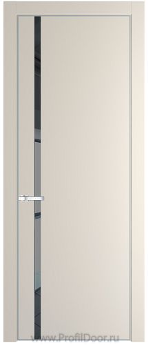 Дверь Profil Doors 21PA цвет Кремовая Магнолия (RAL 120-04) стекло Зеркало Grey цвет профиля Серебро