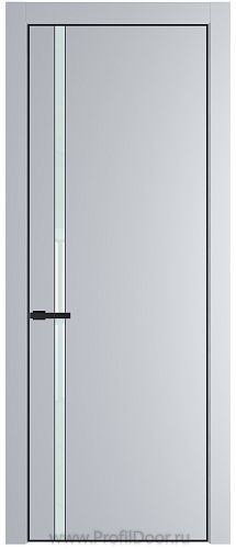 Дверь Profil Doors 21PA цвет Лайт Грей (RAL 870-01) стекло Lacobel Белый лак цвет профиля Черный матовый RAL9005