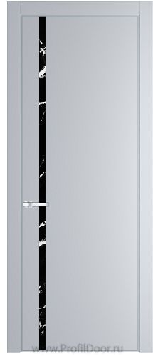 Дверь Profil Doors 21PA цвет Лайт Грей (RAL 870-01) стекло Нефи черный узор серебро цвет профиля Серебро